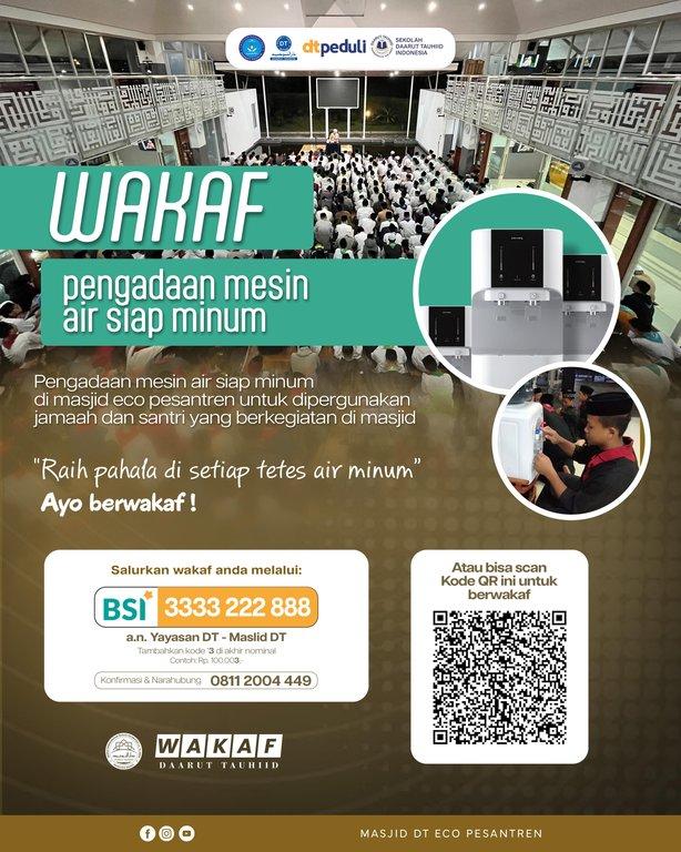 Wakaf Pengadaan Mesin Air Siap Minum untuk Masjid DT Eco Pesantren 1   - Cover Image