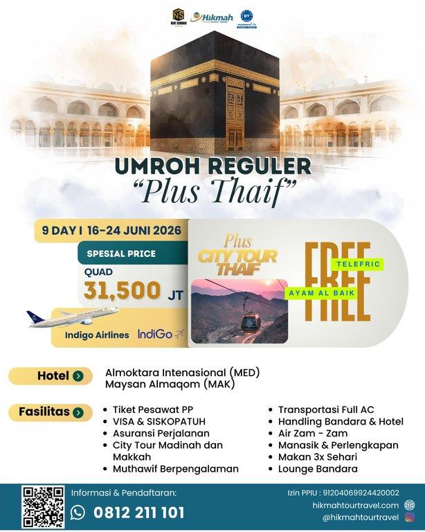 Umroh Reguler Plus Thaif - Cover Image